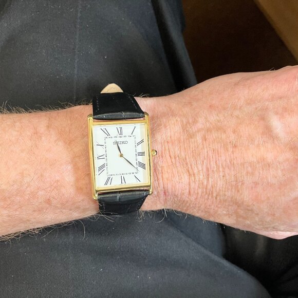 Seiko Essential Stainless Steel Gold Tone Watch With Roman Numerals - Picture 3 of 5